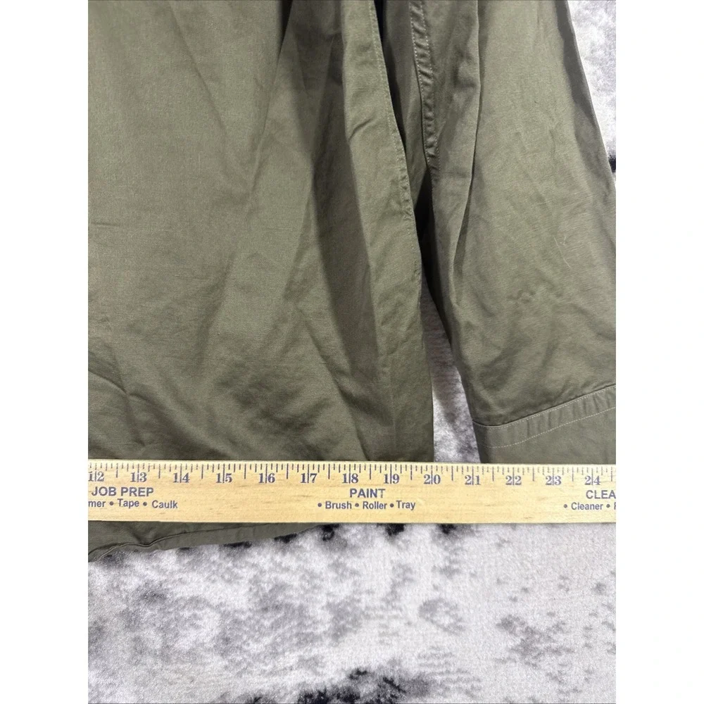 Banana Republic Shirt Mens Large Green Army Linen Expedition Y2k Paratrooper